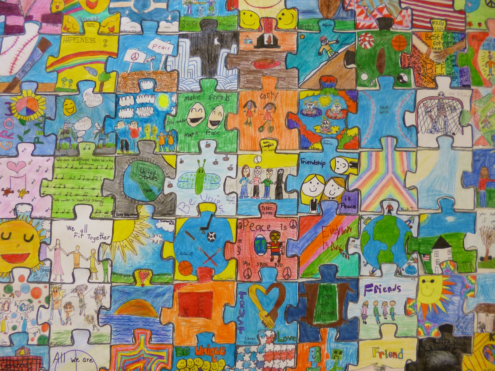 Mrs. Rice's Art Class: The East Woods Puzzle Peace Project